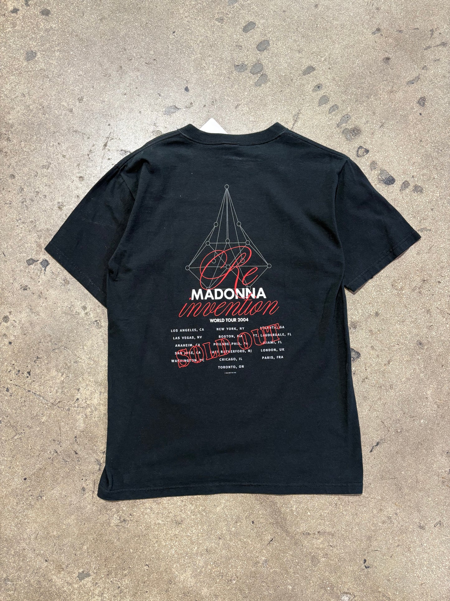 2004 Madonna Reinvention Tour Tee - Black Size Medium (19 x 28.5)
