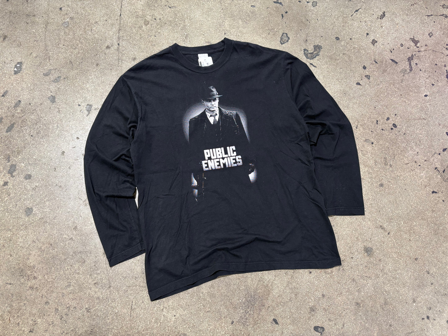 Johnny Depp Public Enemies Long Sleeve Tee - Black Size XL
