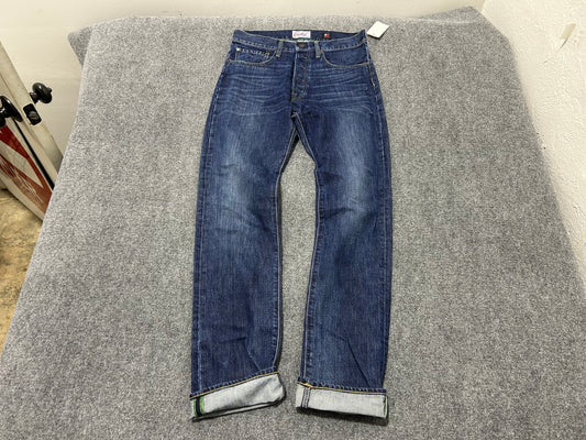 Cartel Blue Weed Leaf Selvedge Denim Jeans - Navy Size 30x34