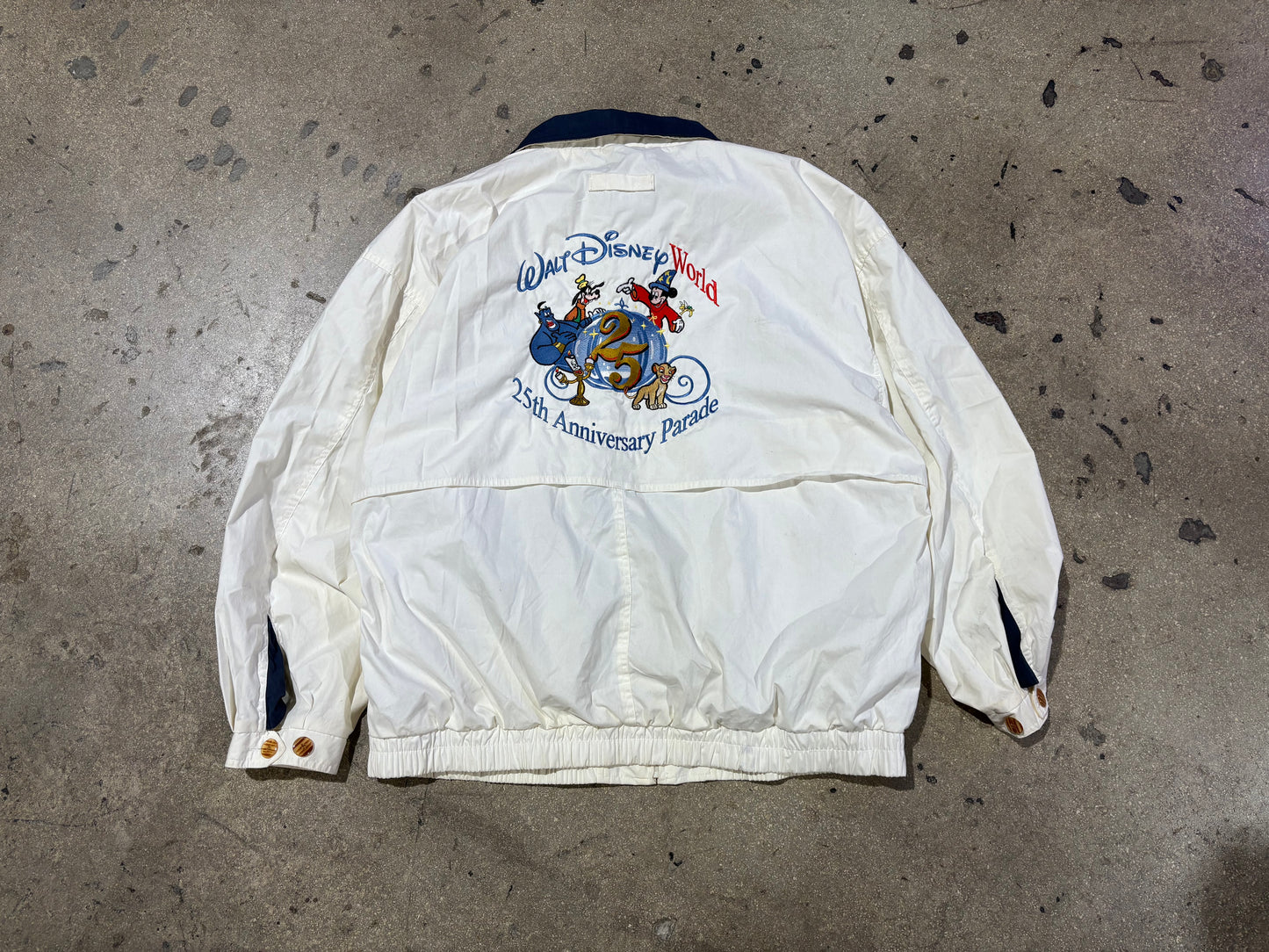 Walt Disney World 25th Anniversary Rain Jacket - White Size XXL