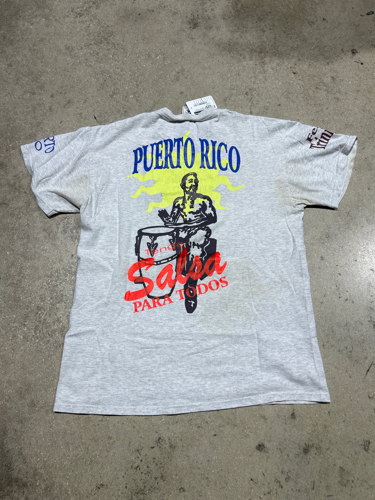 Felix Trinidad Puerto Rico Tee - Grey Size Large