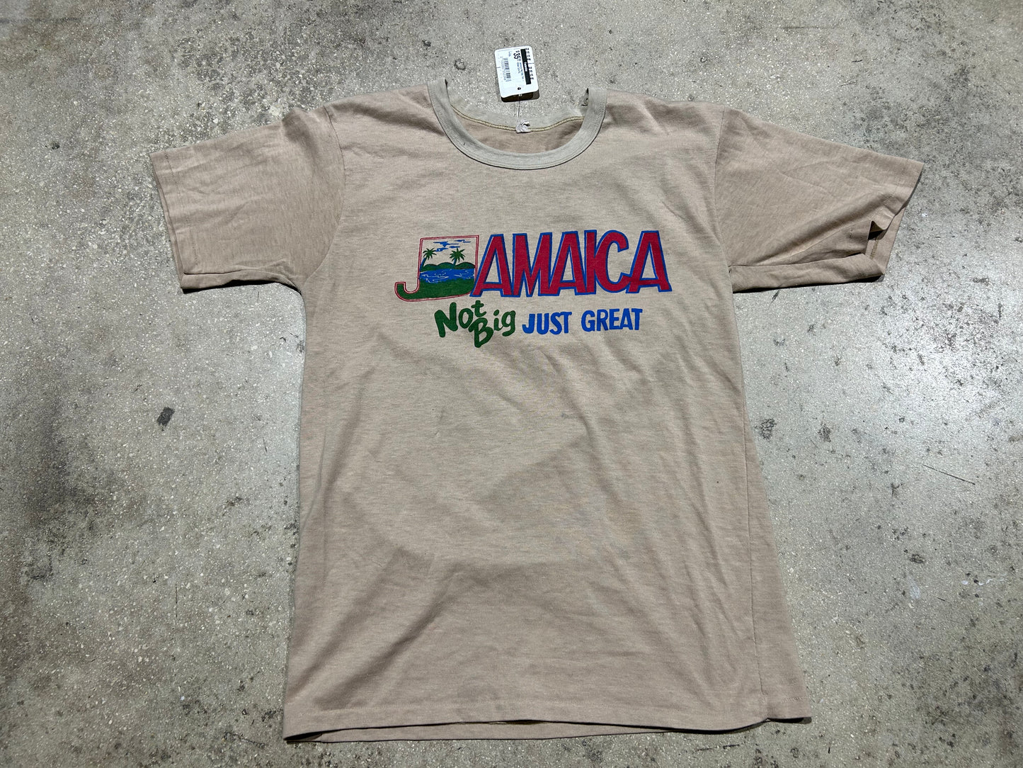 Jamaica Not Big Tee - Khaki Size XL