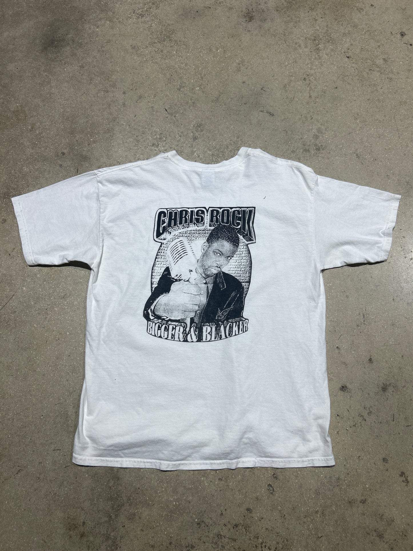 2003 Chris Rock The Black Ambition Tour Tee - White Size XL (23.5 x 30)