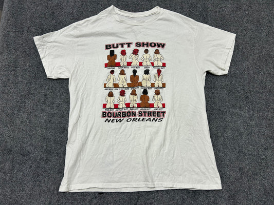 Butt Show Tee - White Size Medium
