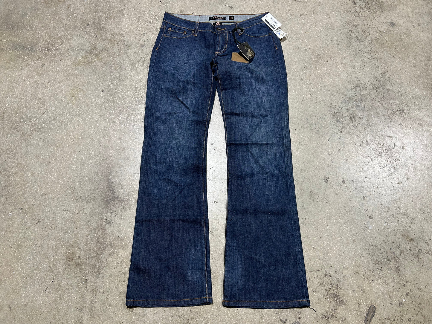 WMNS Ed Hardy Rhinestone Jeans - Blue Size 31