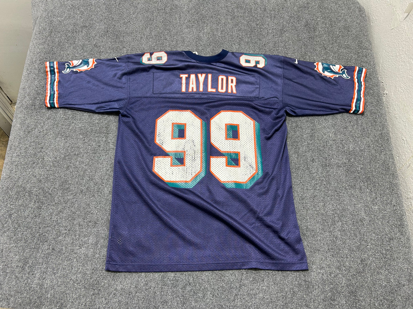 Miami Dolphins Jason Taylor #99 Football Jersey - Navy Size Large