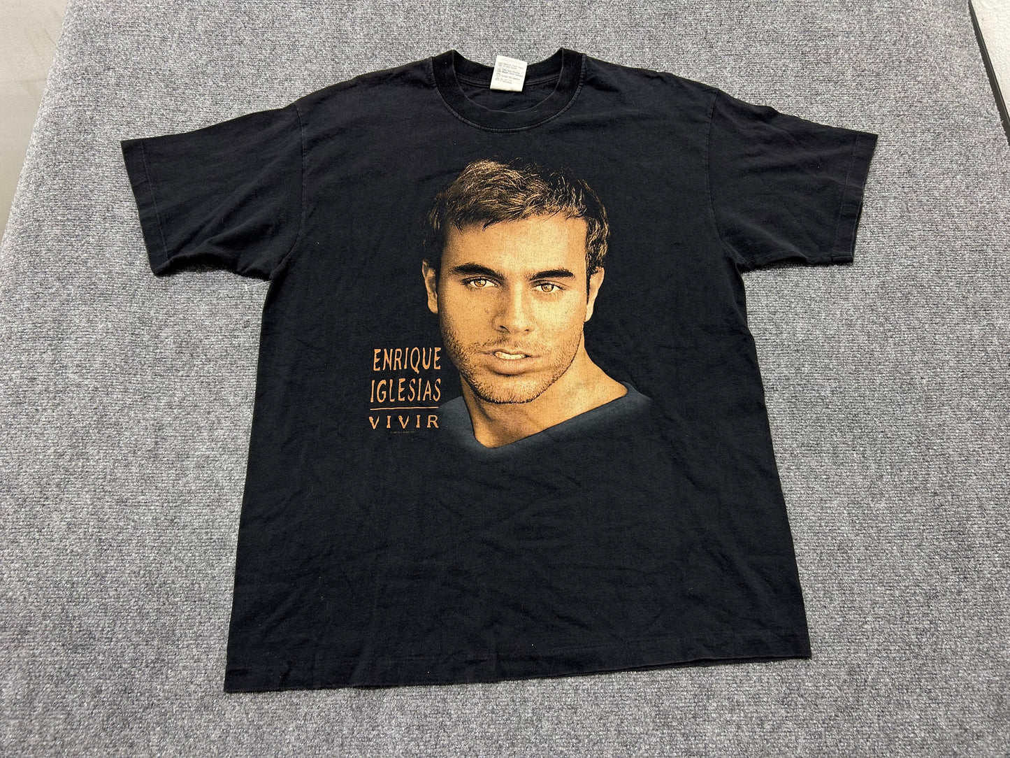 1997 Enrique Iglesia Portrait Tee - Black Size XL