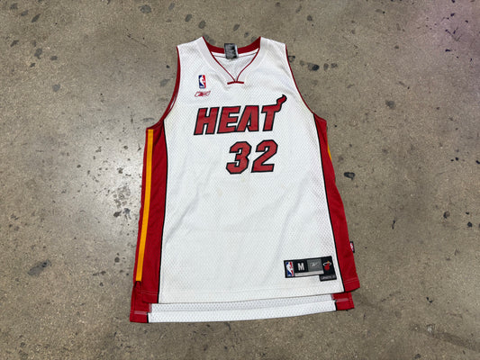 Reebok Miami Heat #32 Shaq Jersey - White Size Medium