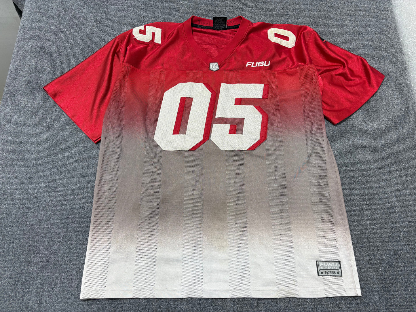 FUBU 05 Football Jersey - Red / White Size XXL