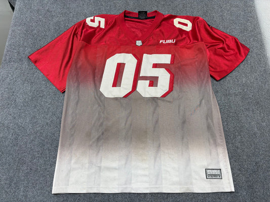 FUBU 05 Football Jersey - Red / White Size XXL