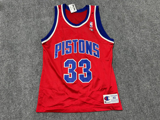 Detroit Pistons Hill #33 Basketball Jersey - Red Size Medium
