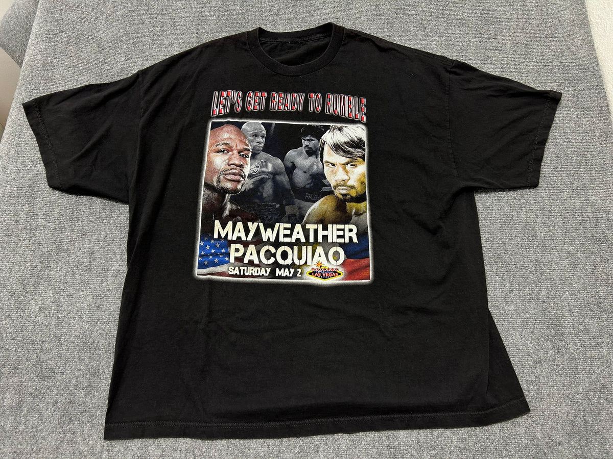 Mayweather Vs Pacqiao Tee - Black Size XXXL