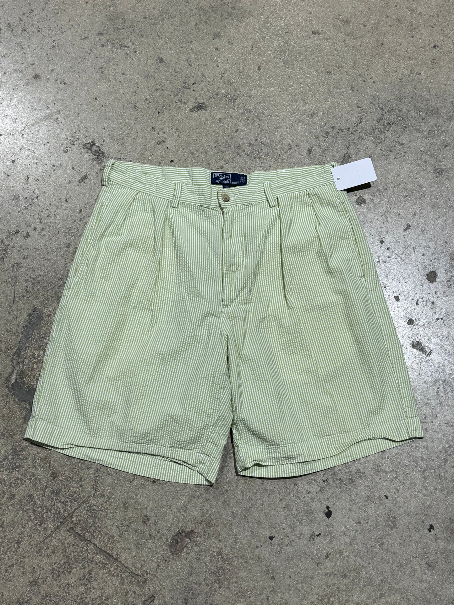 Polo Ralph Lauren Sear Sucker Shorts - Green Size 34