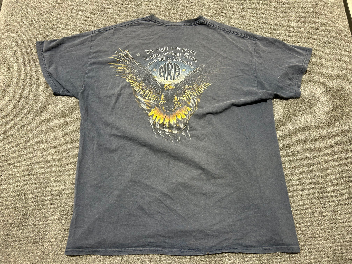 NRA Eagles With Arms Tee - Navy Size XL