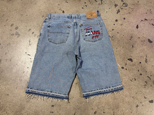 Tommy Jeans Baggy Denim Shorts - Light Wash Size 36