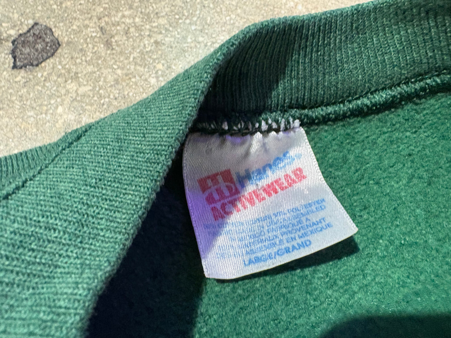 90s Miami Hurricanes Crest Logo Crewneck Sweater - Green Size Large