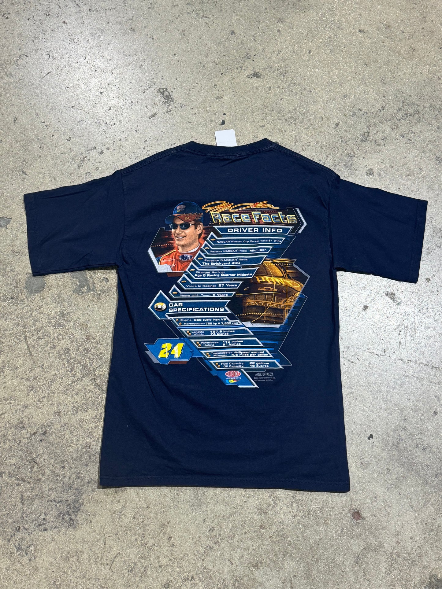 2003 Jeff Gordon Facts Tee - Navy Size Large