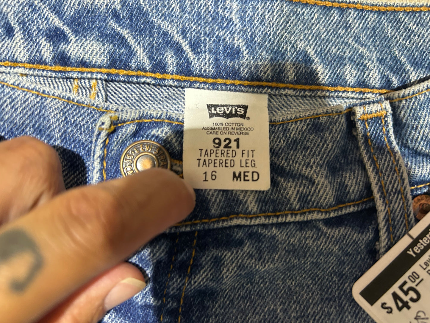 Levis Taper Fit Denim Pants - Light Wash Size 34