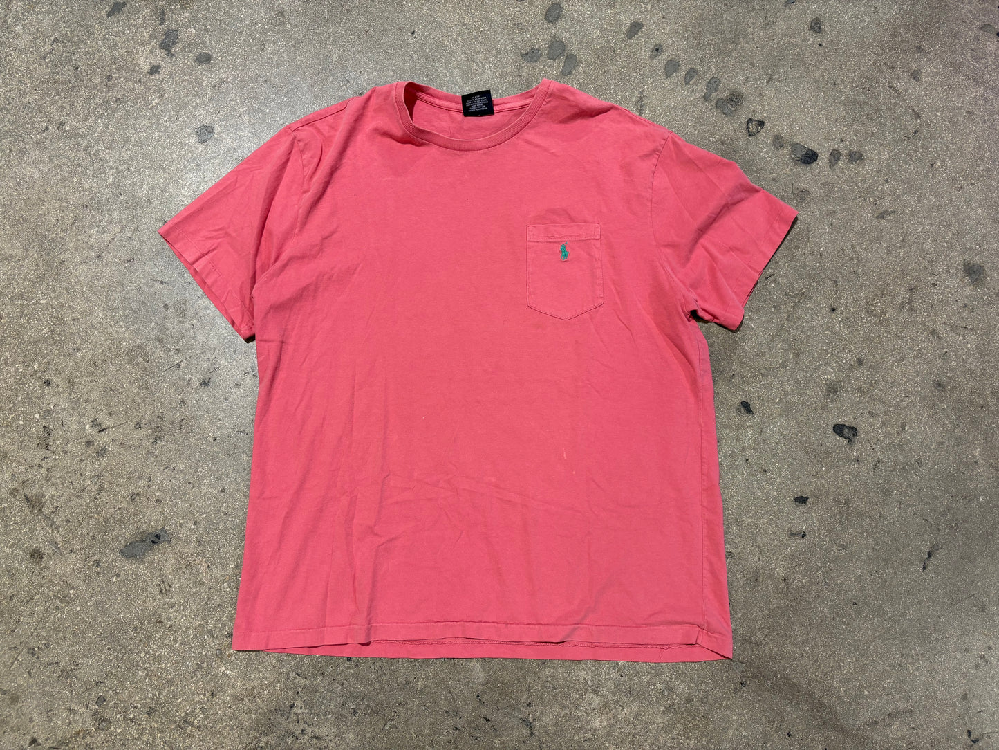 Polo Pocket Tee - Salmon Size Large