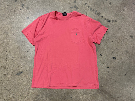 Polo Pocket Tee - Salmon Size Large