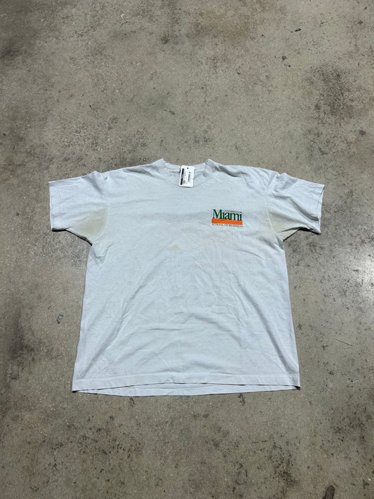 University Of Miami Alumni Tee - White Size XL