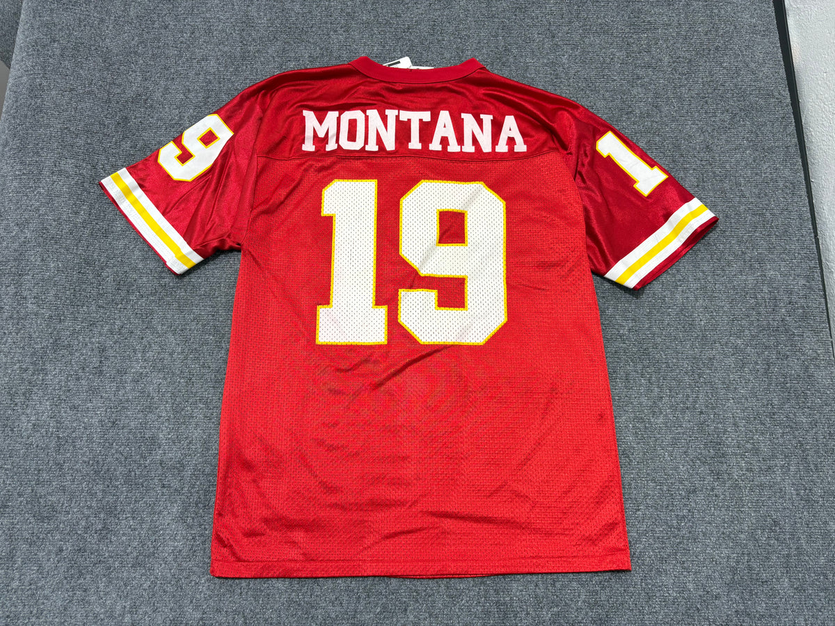 Kansas City Chiefs #19 Montana Jersey - Red Size Medium