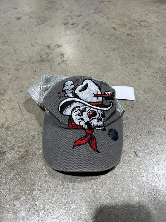 Ed Hardy Arrowhead Skull Hat - Grey