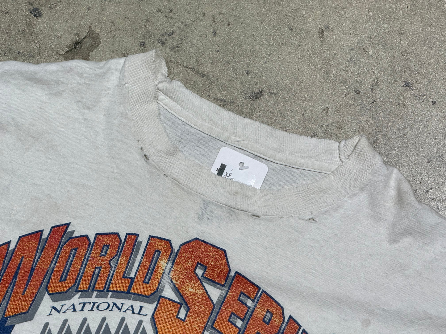 Distressed 1991 Atlanta Braves World Series Tee - White Size XL