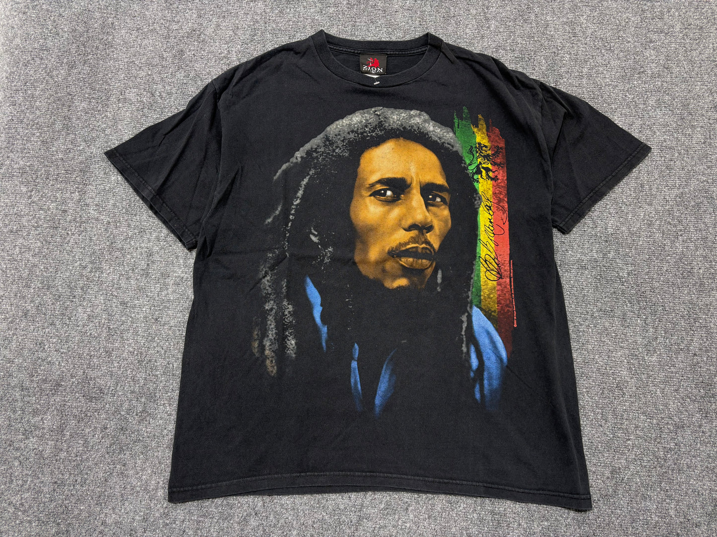 2007 Bob Marley Big Face Tee - Black Size XL