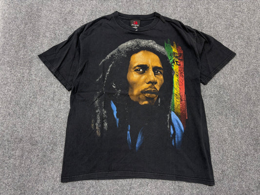 2007 Bob Marley Big Face Tee - Black Size XL