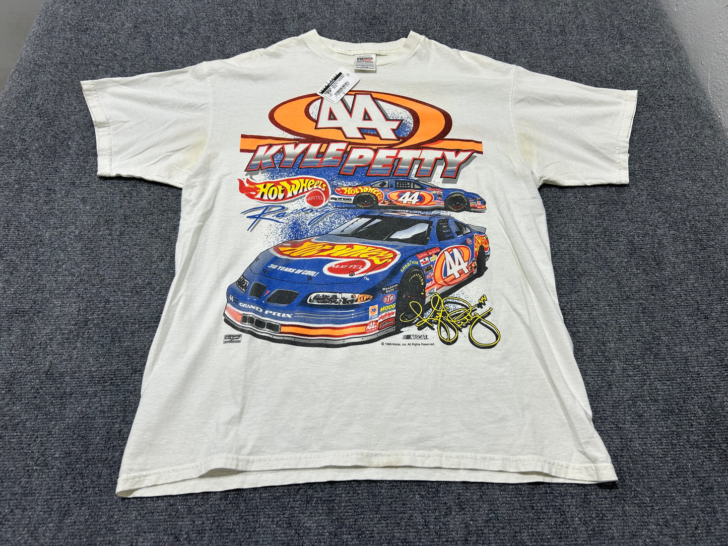 1998 Kyle Petty Hot Wheels Nascar Tee - Multi/White Size XL