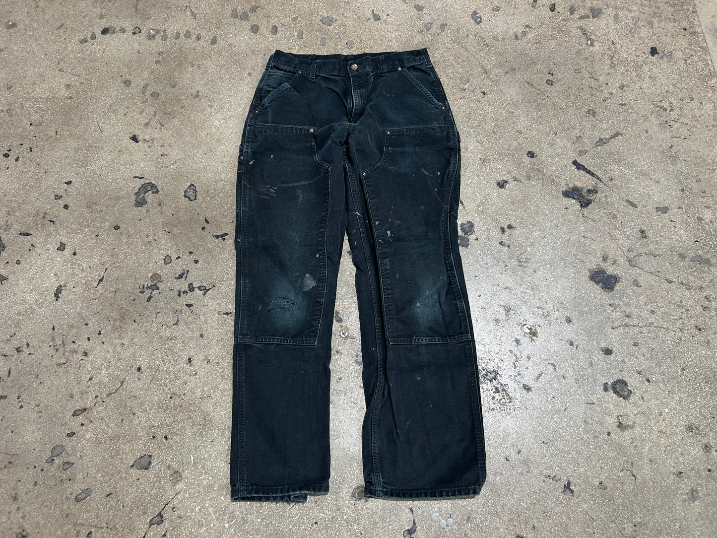 Carhartt Relaxed Fit Double Knee Cargo Pants -Black Size 32x32