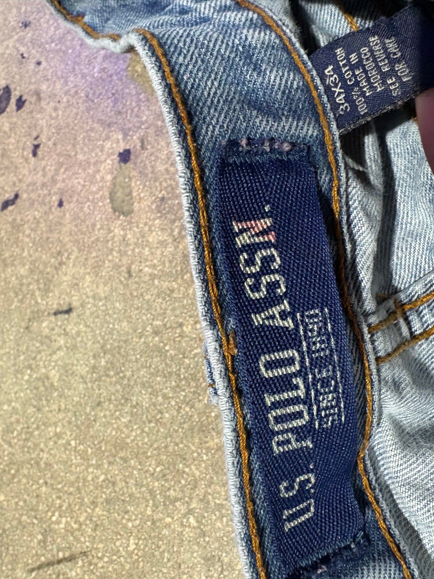 USPA Distressed Carpenter Jeans - Light Wash Size 34 x 34