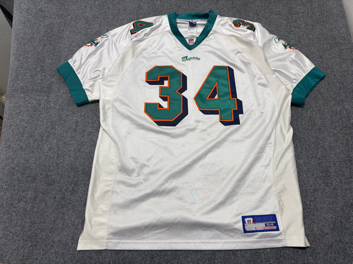 Reebok Miami Dolphins #34 Williams Authentic Jersey - White Size 54/XXL
