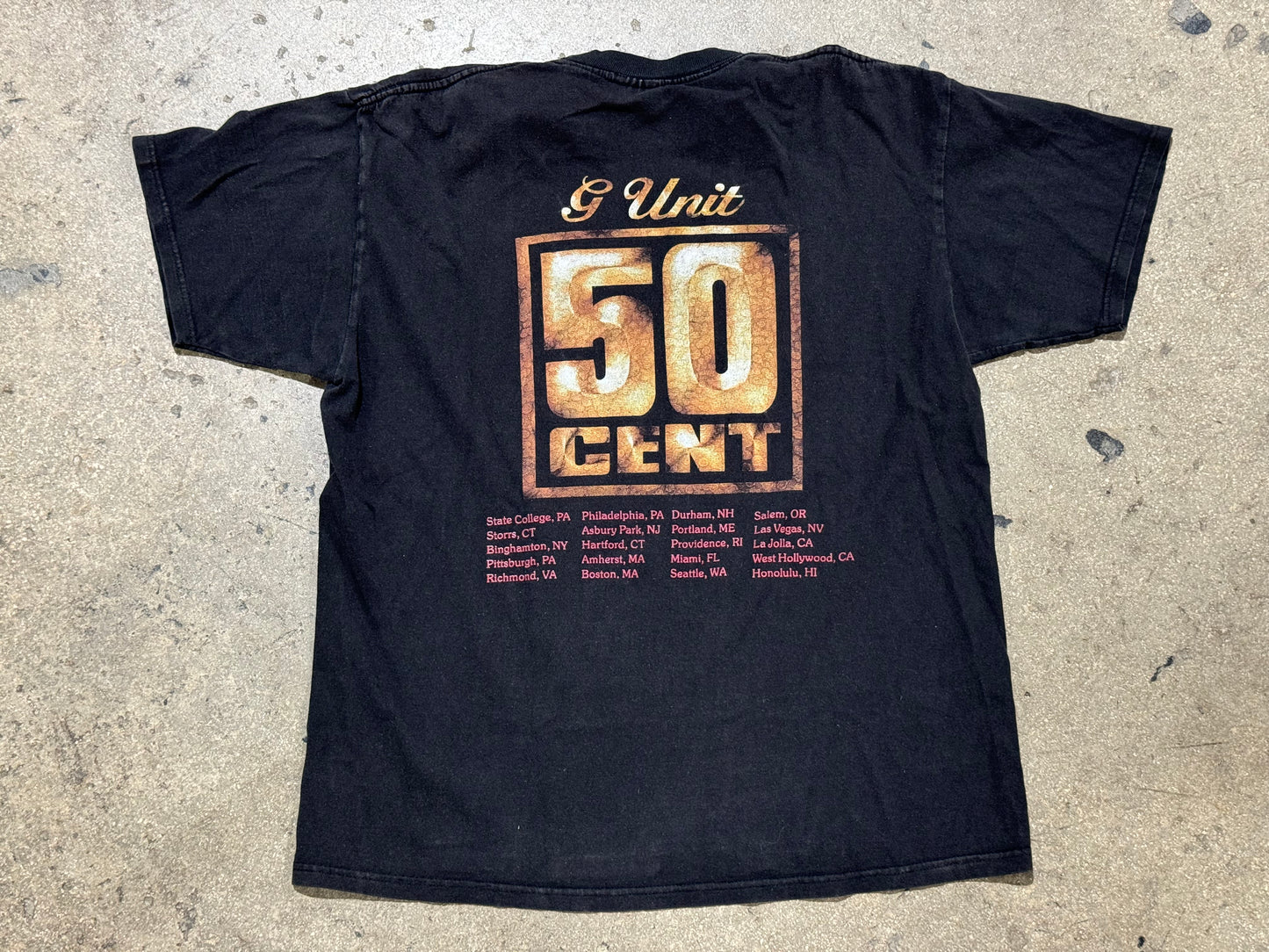 50 Cent Tour Tee - Black Size Large