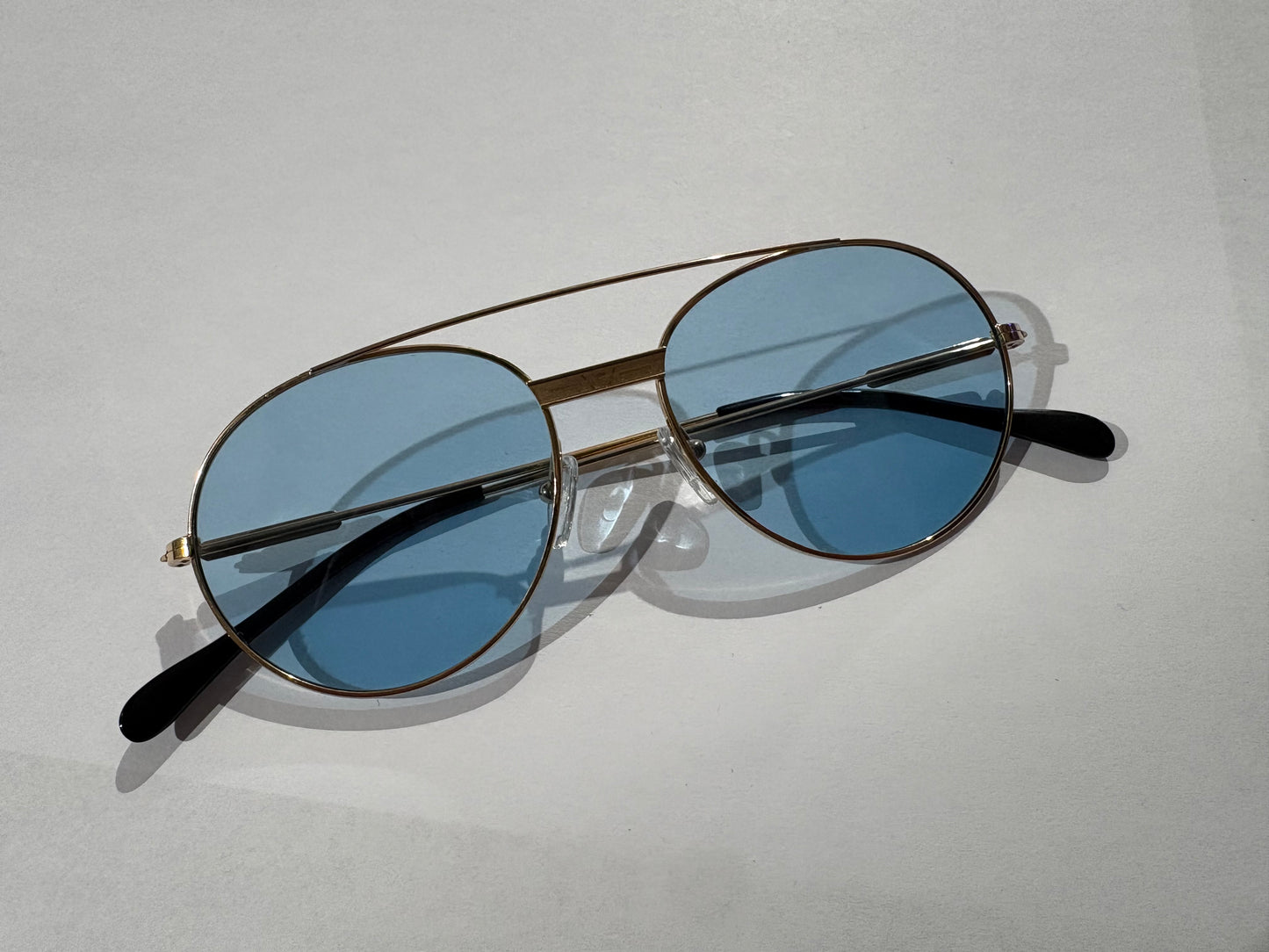 Carrera Round Frame Glasses - Gold/ Blue