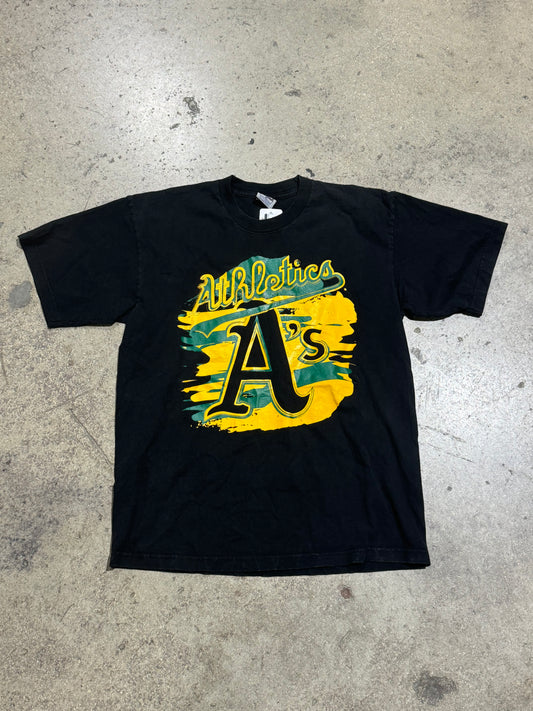 Oakland Athletics Logo Tee - Black Size XL