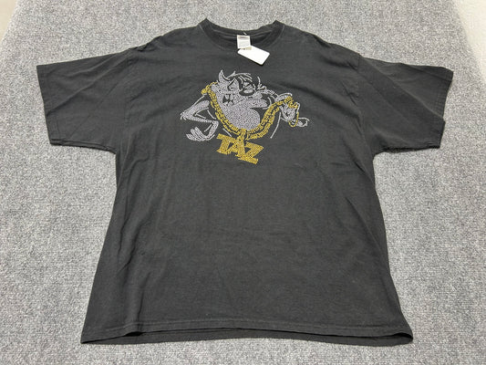 Taz Rhinestone Tee - Black Size XXL