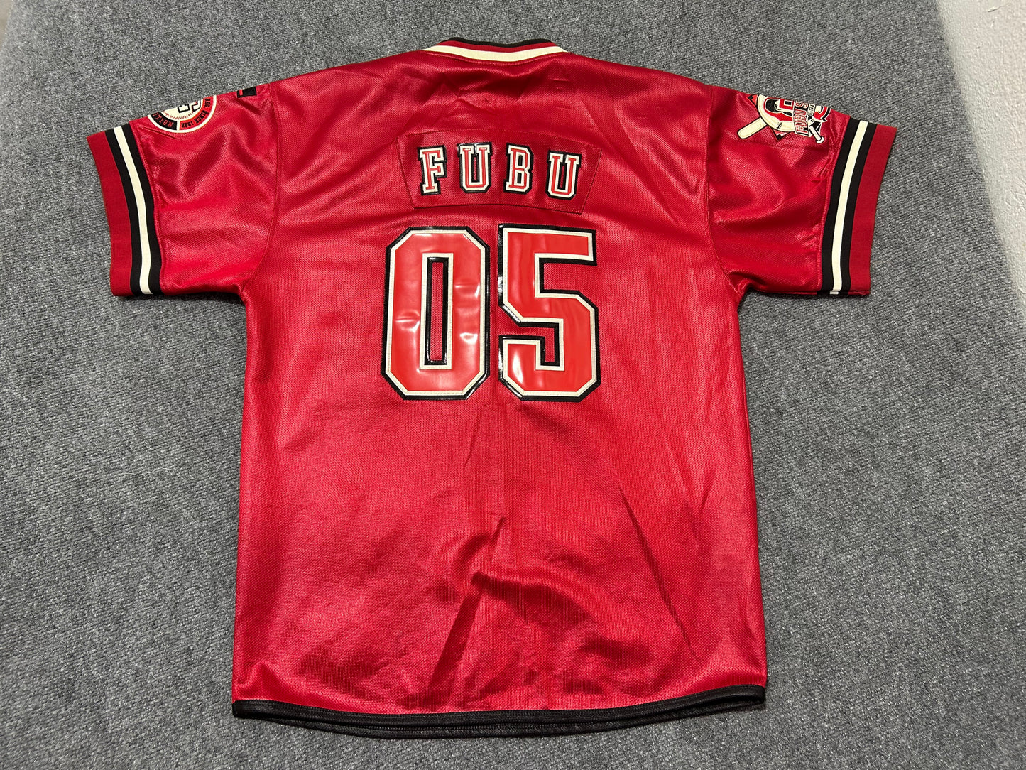 Fubu Pullover Baseball Jersey - Red Size Large