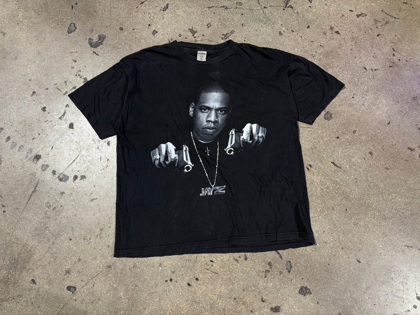 Jay Z with 2 Glocks Tee - Black Size XXL