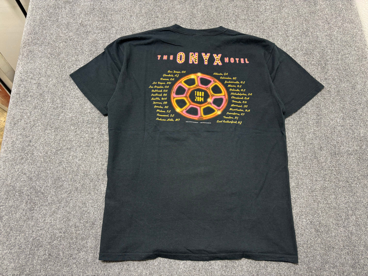2004 Britney Spears The Onyx Hotel Tour Tee - Black Size XL