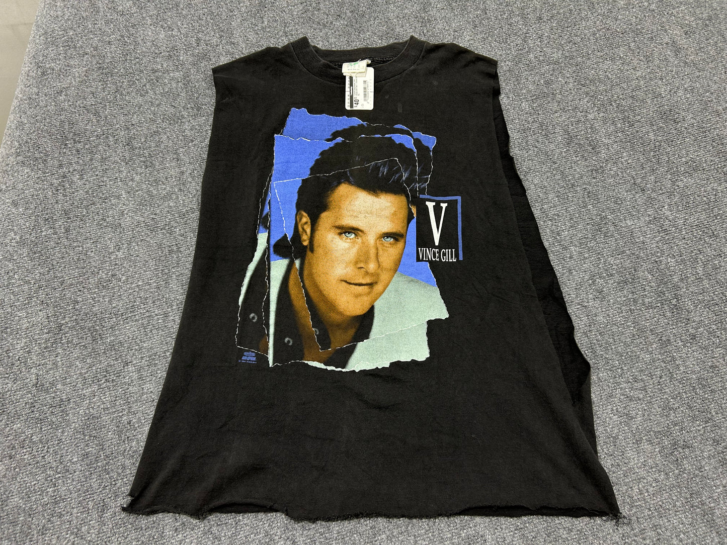 Cutoff Sleeveless 1992 Vince Gill Tee - Black Size XL