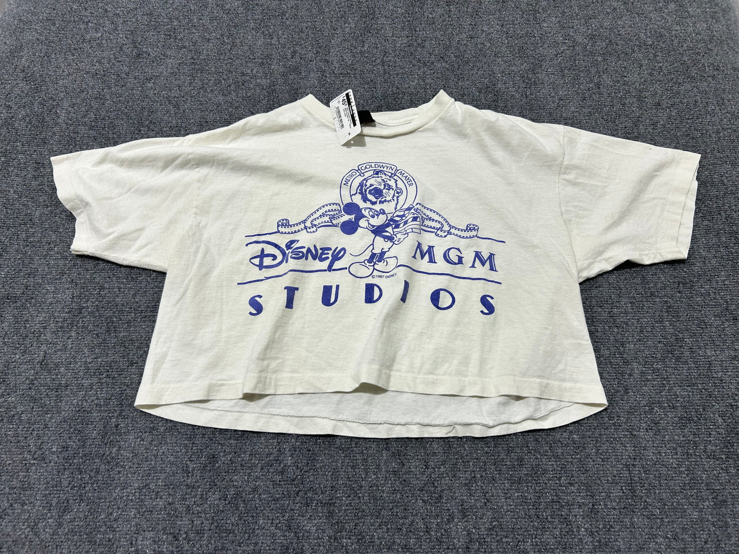1987 Cropped Disney MGM Studios Tee - White Size Large