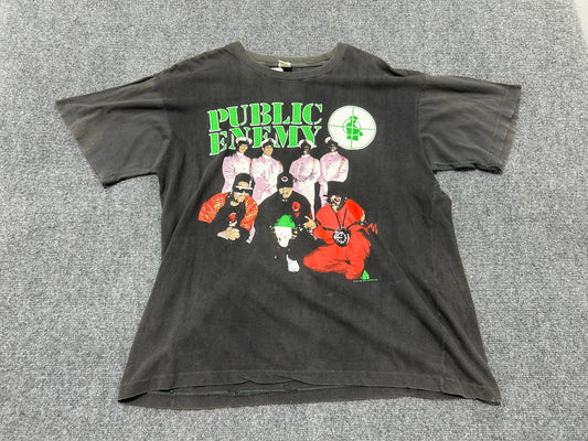 1981 Public Enemy Rap Tee - Black Size XXL(con)