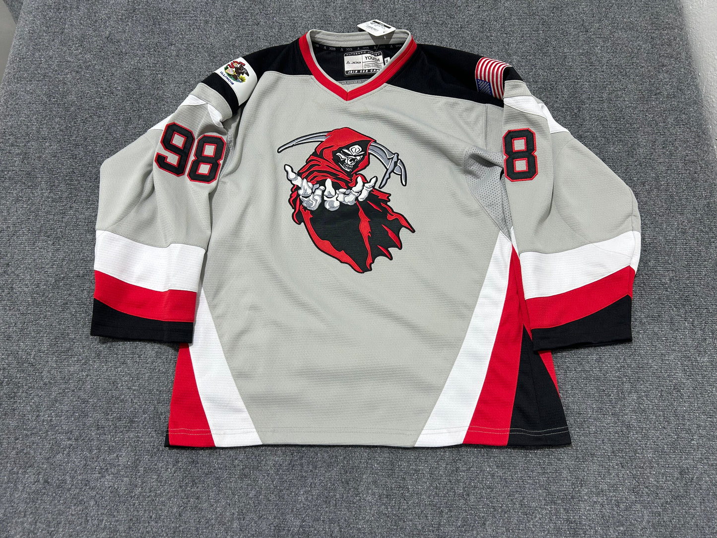 Reapers Hockey Club Jersey #98 - Gray Size Small