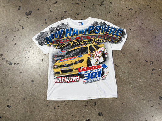 2012 Nascar Lenox Tools AOP Racing Tee - White Size XL