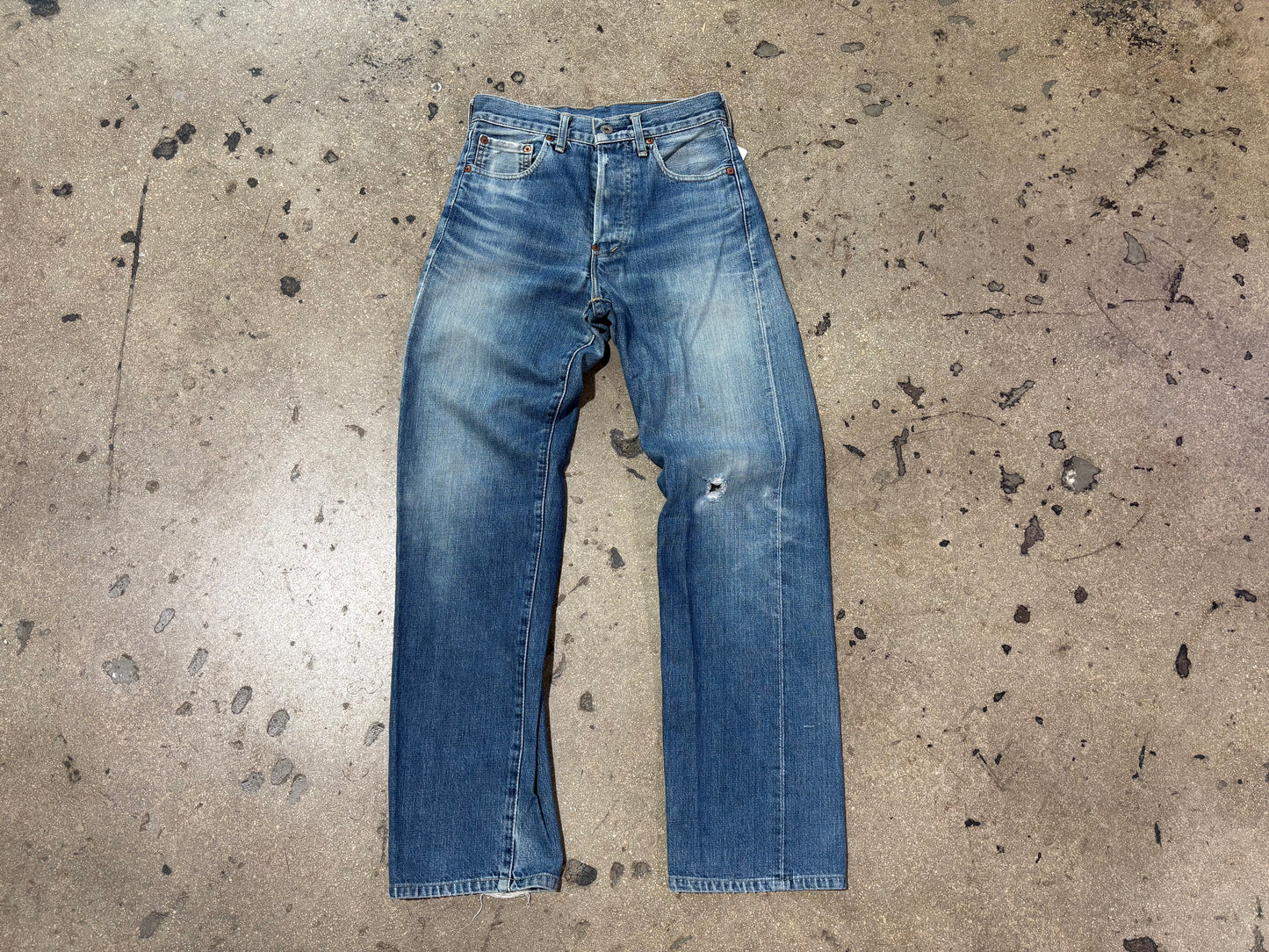 90s Levis 701xx Selvedge Denim Jeans - Blue Size 26 x 31