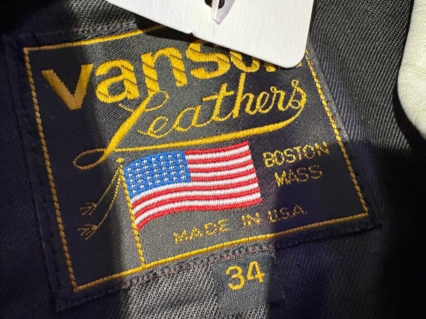 Vanson Star Leather Motorcycle Jacket - Red/Black Size 34