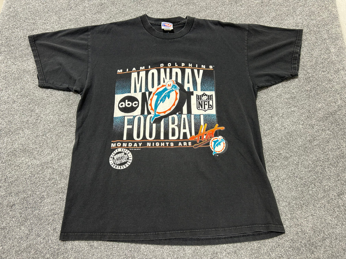 1994 Miami Dolphins Monday Night Football Tee - Black size XL