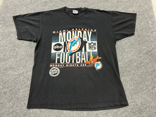 1994 Miami Dolphins Monday Night Football Tee - Black size XL